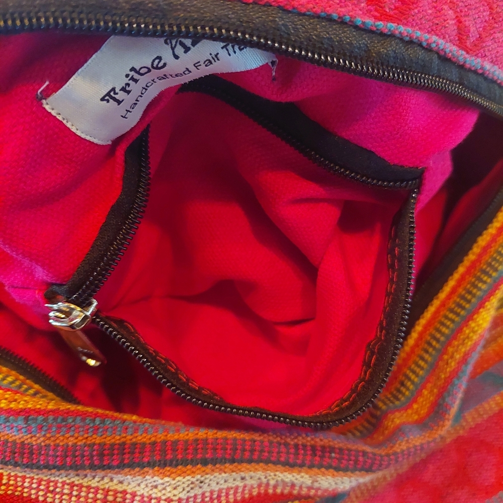 Tribe Azure 100% Cotton Shoulder Bohemian Banana Tote, Market Bag! - Picture 14 of 14